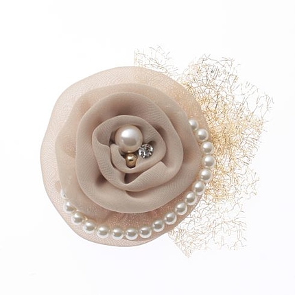シフォンパール巻きコサージュ