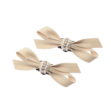 パールストーン巻きリボンシューズクリップ