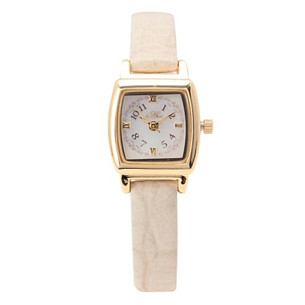 スクエアレザー調リストウォッチ