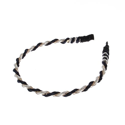 バイカラーねじりカチューシャ