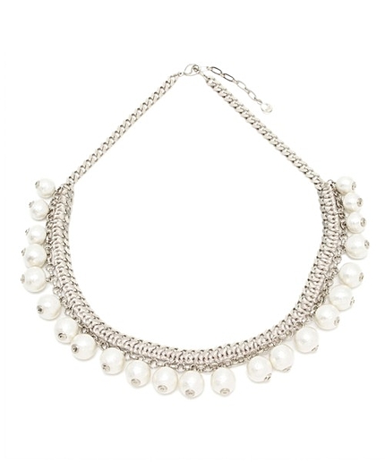 チェーンコットンパールネックレス