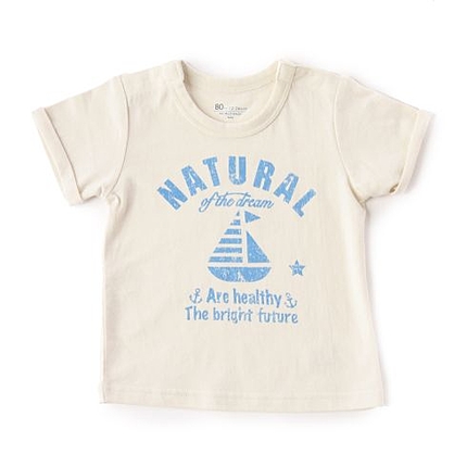 ヨット&ロゴプリントTシャツ