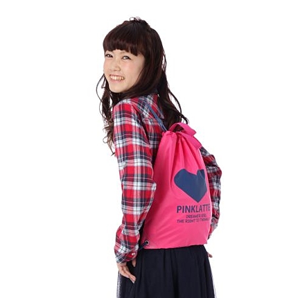 ロゴハートナップサック