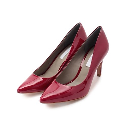 エナメルポインテッドトゥパンプス