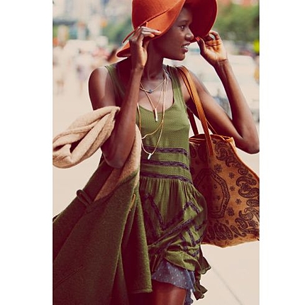 Voile and Lace Trapeze Slip