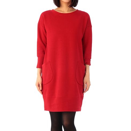 裏起毛スウェットワンピース