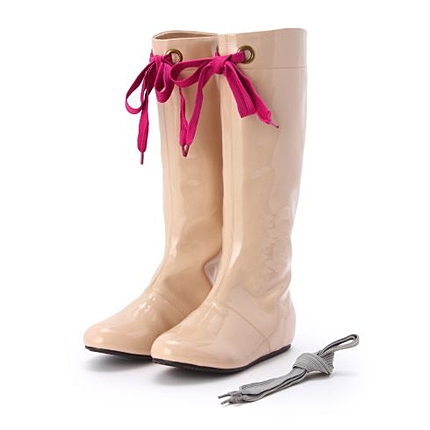 エナメルレインブーツ