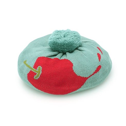 ビッグポンポンニットベレー帽