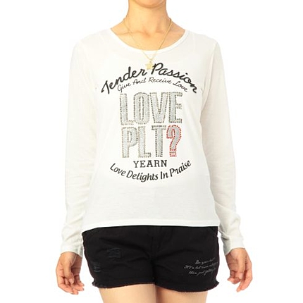 ネックレス付きロゴプルオーバー