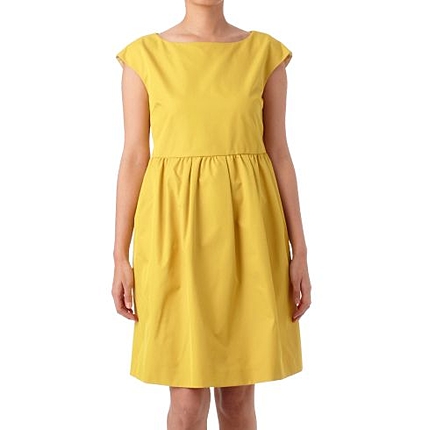 バックリボンツイルワンピース