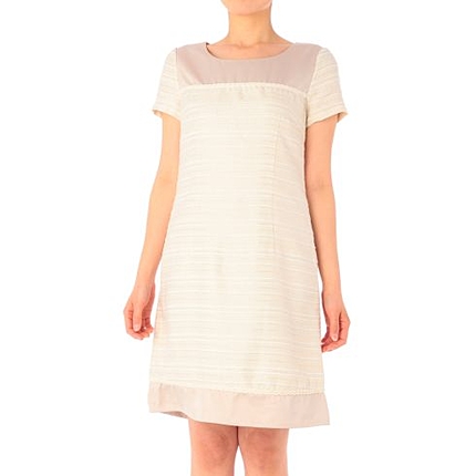 ラメボーダーツイードワンピース