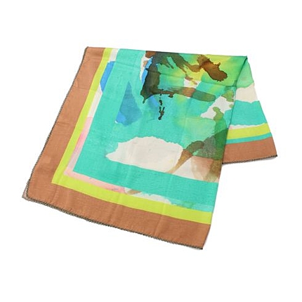 シルク大判柄ストール