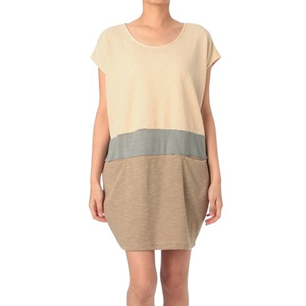 異素材ミックスワンピース