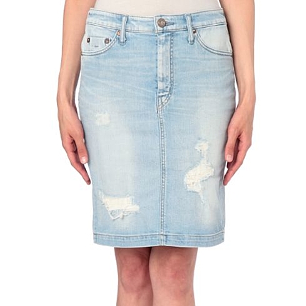 ストレッチダメージ加工デニムスカート