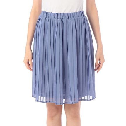 プリーツミディスカート