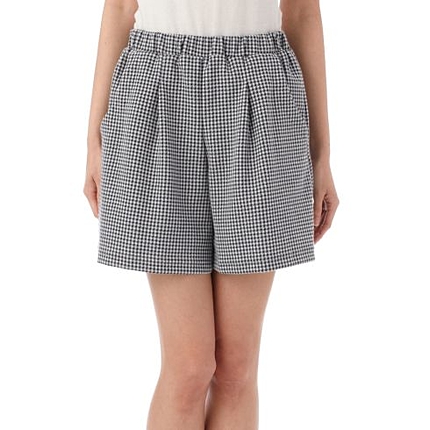 ギンガムチェック柄ハーフパンツ