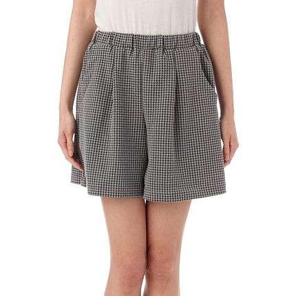 ギンガムチェック柄ハーフパンツ