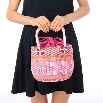 カラフルかごバッグ