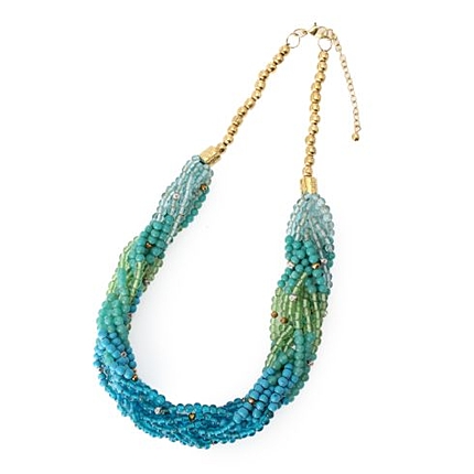 小ビーズボリュームネックレス