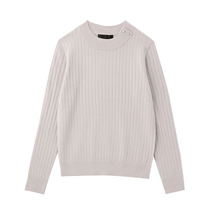 ワイドリブハイネックニット