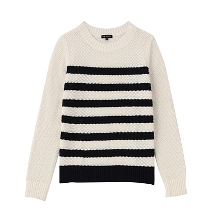 ワッフルボーダーニット