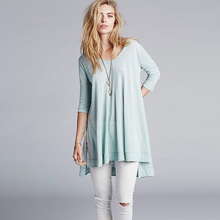 杢調フレアチュニック