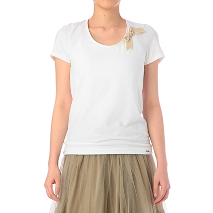 Bilitis dix-sept ans 異素材ダブルリボンTシャツ