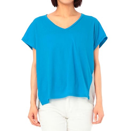 配色Vネックプルオーバー