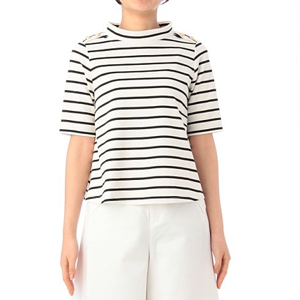 ハイネックポンチカットソー