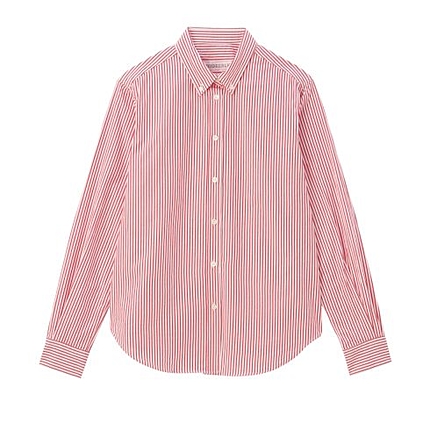 ボタンダウンストライプシャツ