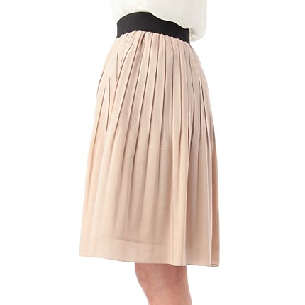 ミディ丈プリーツスカート