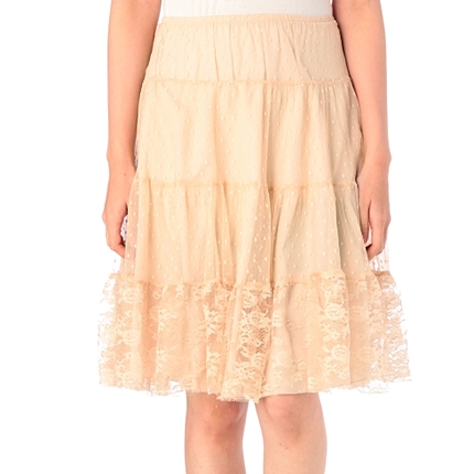 ONLY HEARTS チュールレースドットフレアスカート