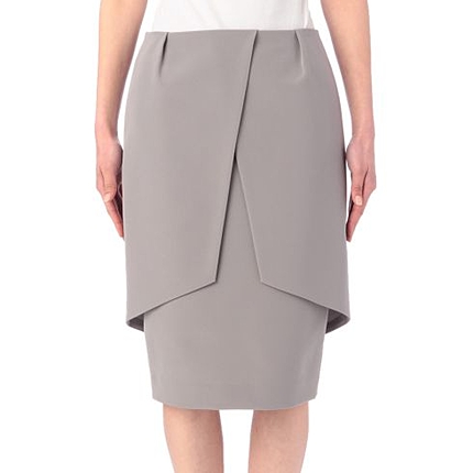 レイヤード風ミモレ丈スカート