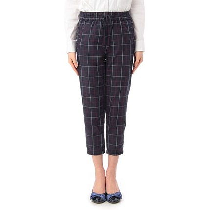 ウィンドーペン柄イージーパンツ