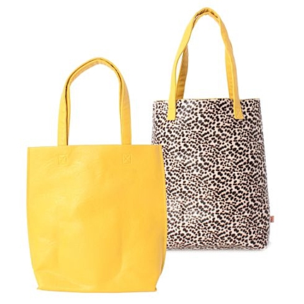 レザー調リバーシブルトートバッグ