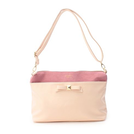 スエード調素材切り替え2WAYバッグ