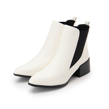 サイドゴアチャンキーヒールブーツ