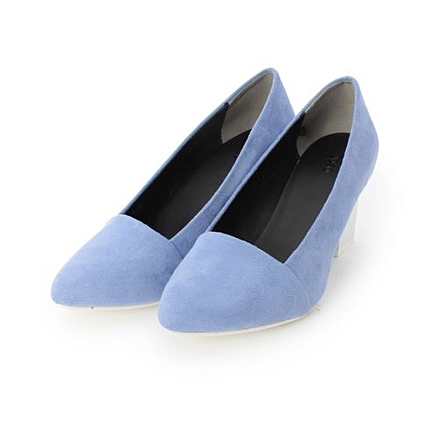 バイカラーチャンキーヒールパンプス