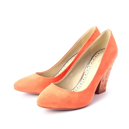 スエードカラーパンプス