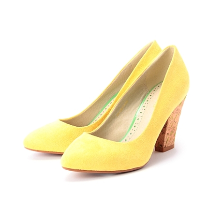 スエードカラーパンプス