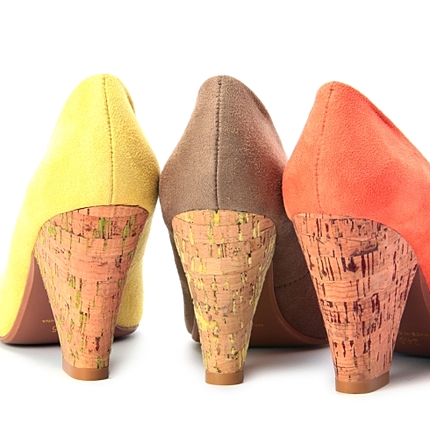 スエードカラーパンプス