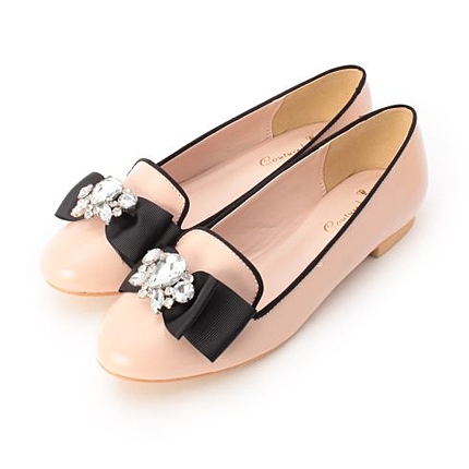 リボンビジューオペラシューズ