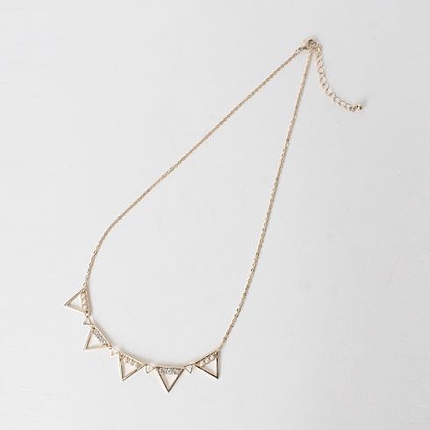 トライアングルストーンショートネックレス