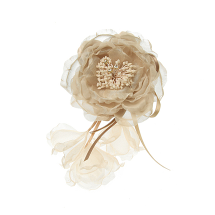 ホログラム&ビジュー使いコサージュ