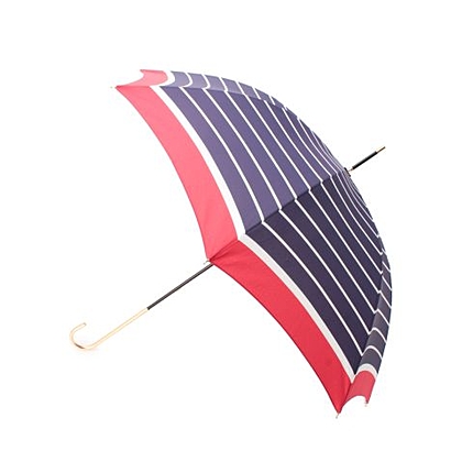 配色ボーダープリント長傘