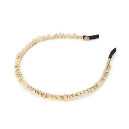 LUDLOW サテンギャザーカチューシャ