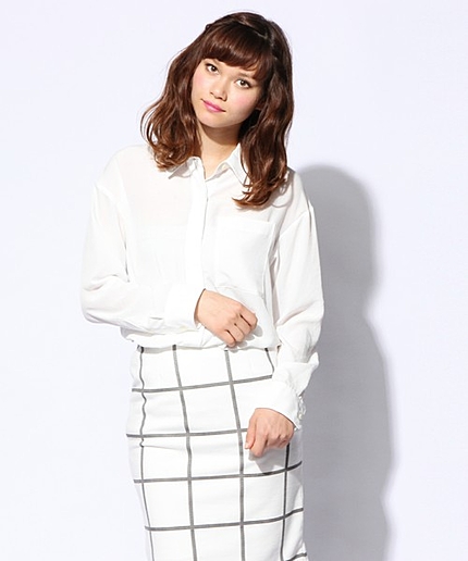 デシンバックフレアシャツ