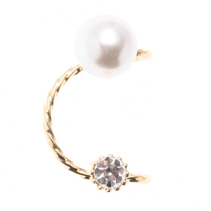 シンプルストーンイヤーカフ