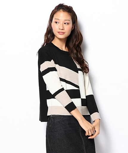 ウールインターシャトップ