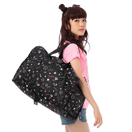 ロッキンクマちゃん&ロゴプリンドりたたみボストン